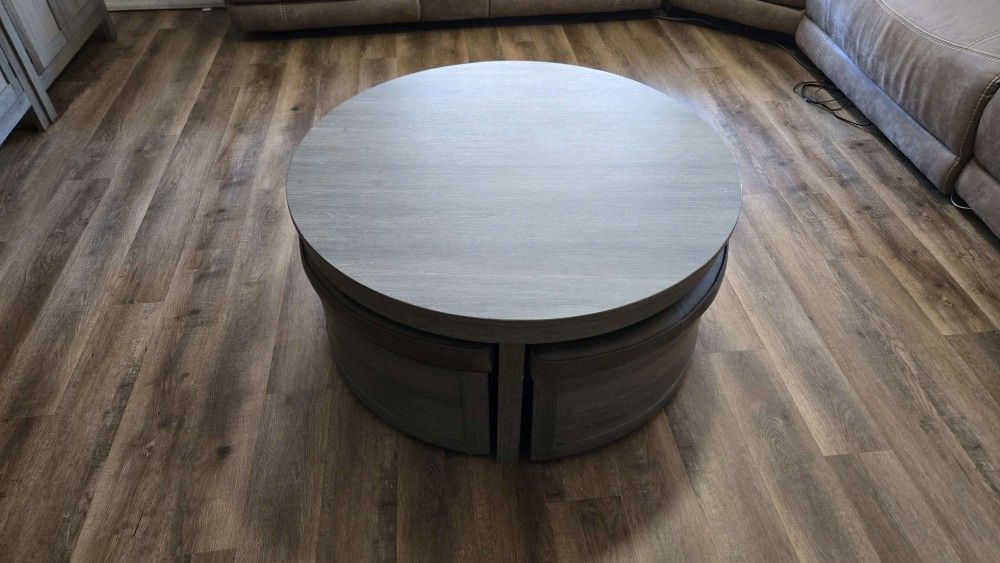 Coffee Table with Storage Chairs
