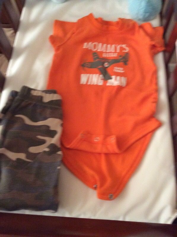 Carters Mommy's wing man onesie and pants