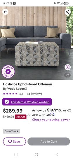 Excellent condition 35" ottoman