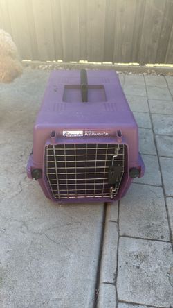 Purple pet dog animal cage