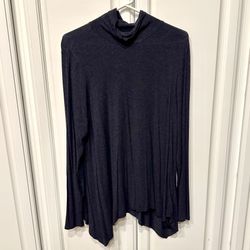 💙 Soft & comfy navy blue long sleeve flowy top shirt