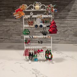 Various Earrings And Stand