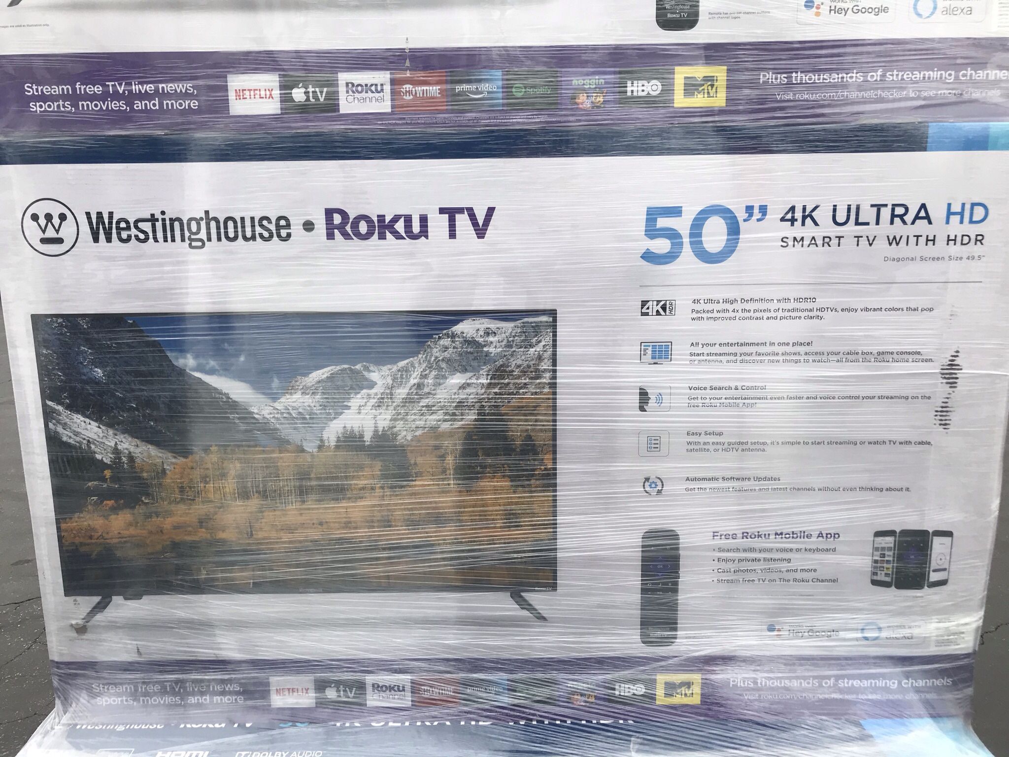 50” inch Westinghouse Roku UHDTV 4K