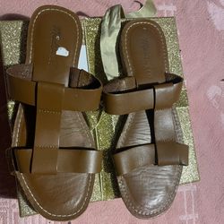 Size 7  Leather Sandals  For Only 20 