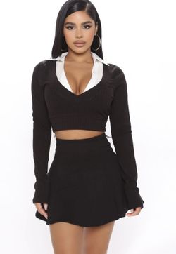 Fashion Nova Check Your Facts Shirt Black 