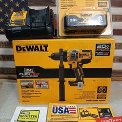 NEW DEWALT 20V BRUSHLESS 1/2 HAMMER DRILL DRIVER TOOL KIT 