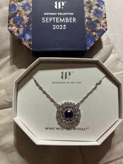 Bomb party September birthday necklace + earrings set