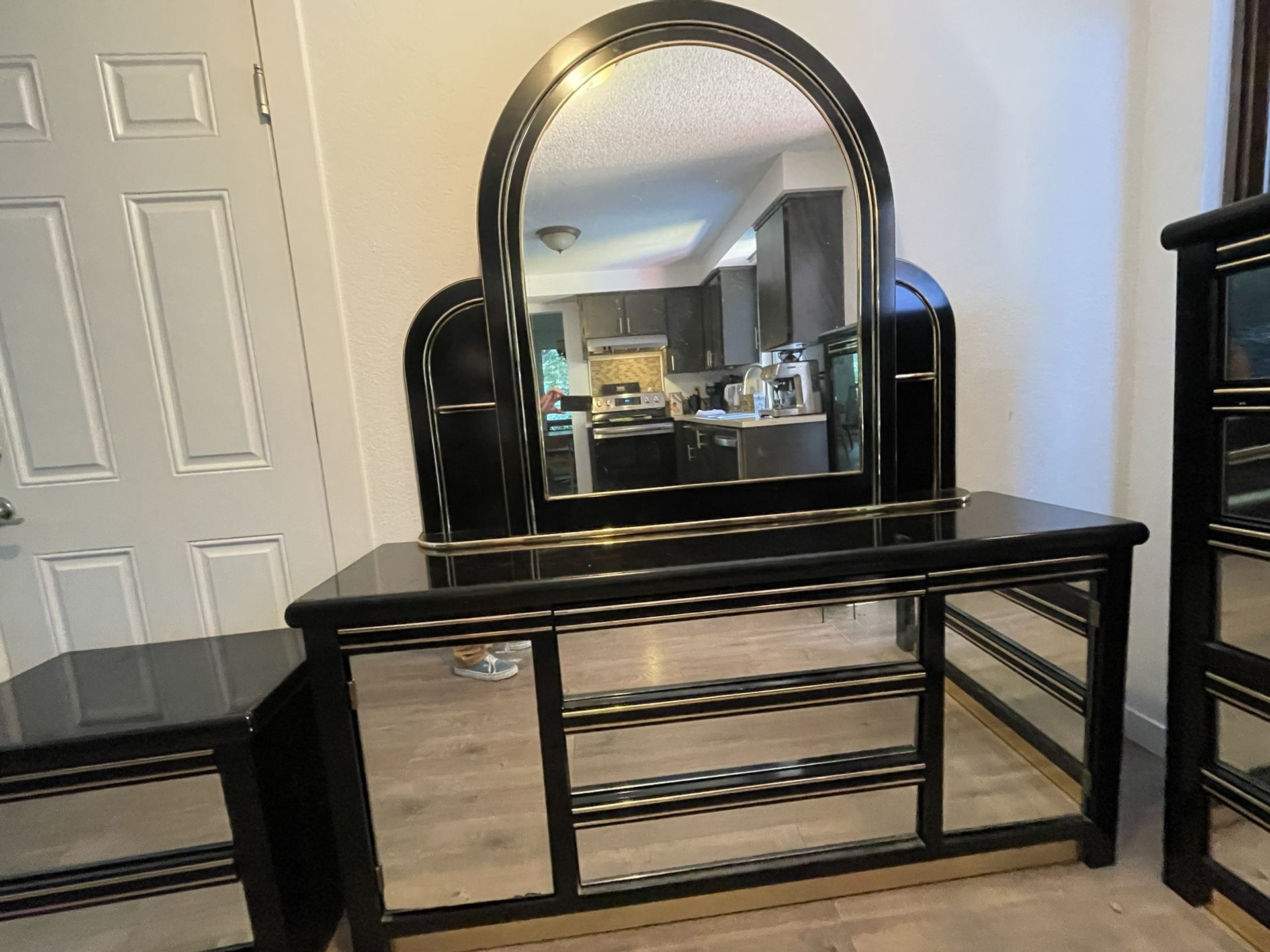 3 piece bedroom set 80s art deco Miami style