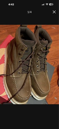 Work Boots Wolverine Loader 6 Inch Steel Toe Brown $140 Firm No Taxes ! Brand New !
