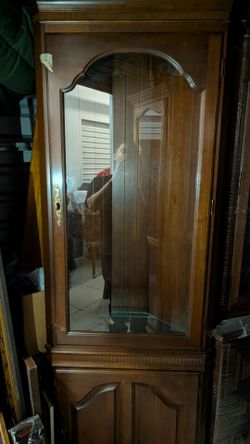 Antique corner china cabinet