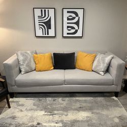 Living Spaces Mid-Century Couch