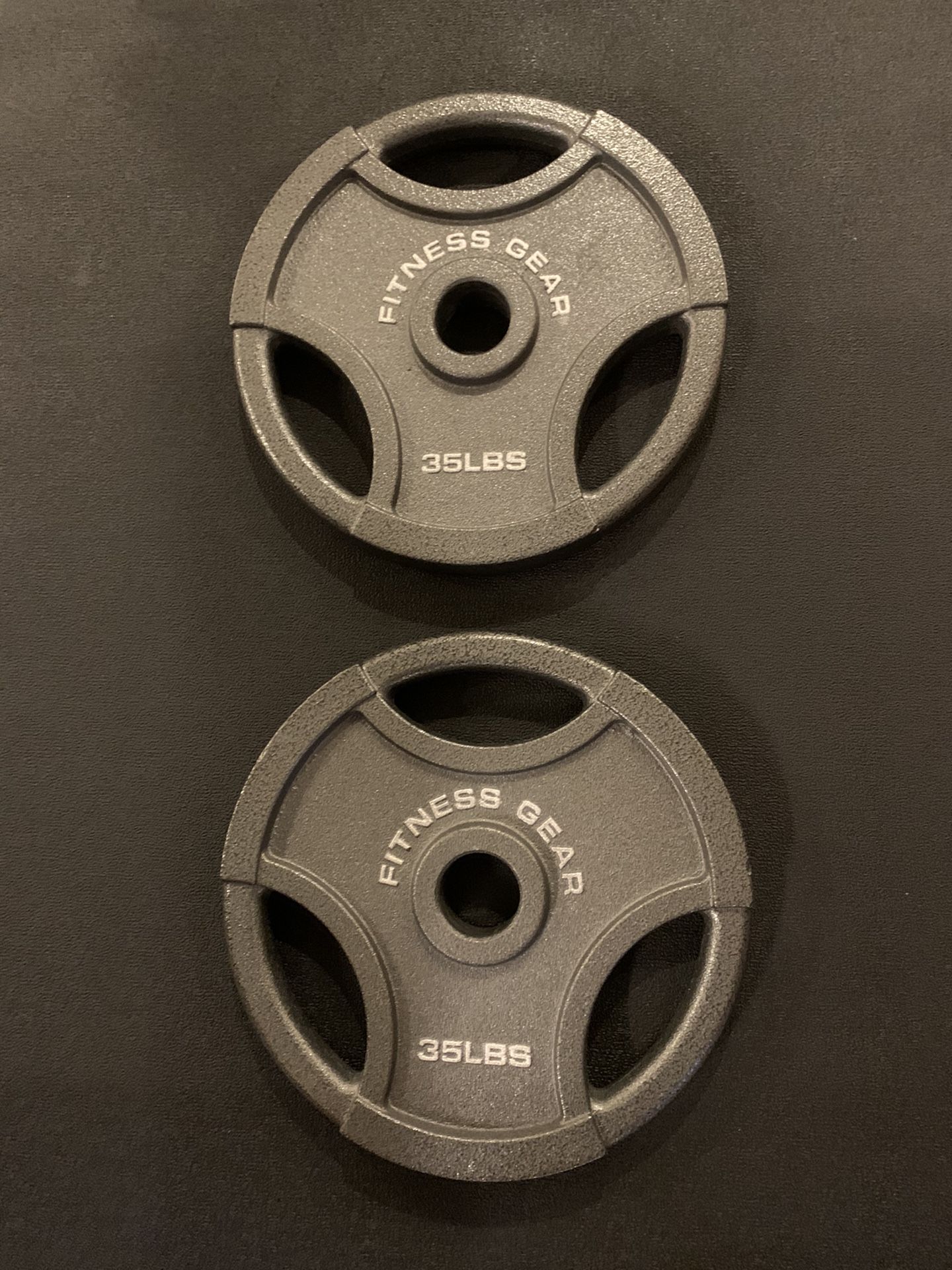 35 lbs Fitness Gear Olympic Weight Plates.