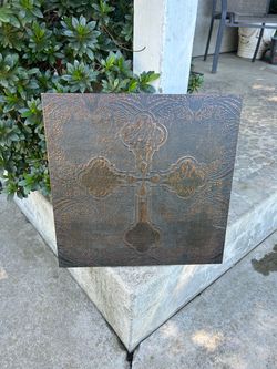 Metal Cross Wall Art Panel