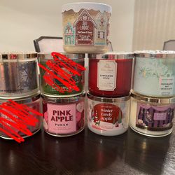 Bath & Body Works 3 Wick Candles