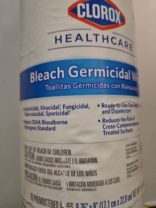 Clorox Healthcare Germicidal Wipes, 6 Pack,  70 Count