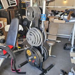 Olympic Weight RACK ONLY for $50 Firm (WALNUT 91789)