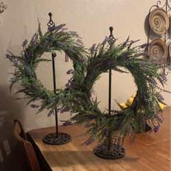 Wreaths With Metal Stands