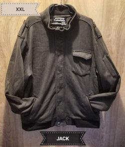 Grey XXL SweatShirt Coat (runs sm)