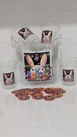 Superbowl party Package Bad Bunny BENITO Bowl. Pick Up today