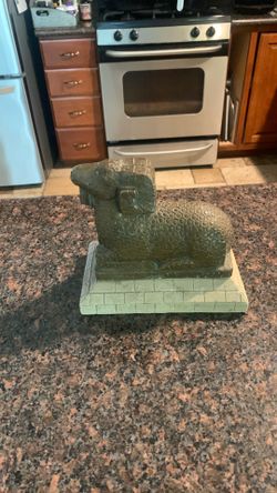 Rare Artist CLEO HARTWIG signed modernist Ram Bronze body sculpture vintage
