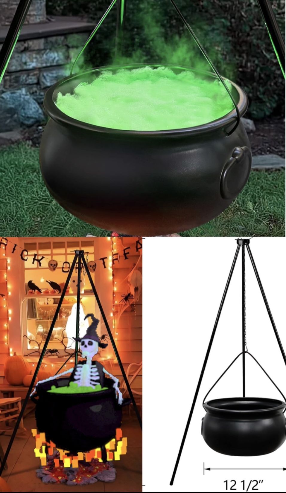 Halloween Decorations Large Witches Cauldron 54