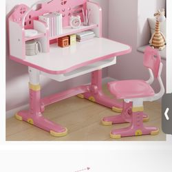 Pink Desk And Chair Set For Kids