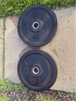 2- 45lbs plates for 70$