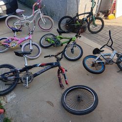 Lot Of Childrens Bikes