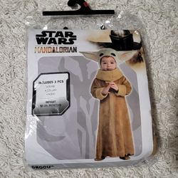 Star Wars Baby Yoda Grogu Costume For Kids Toddler Infant