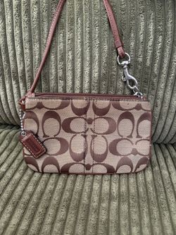 Light Brown Coach Wristlet 