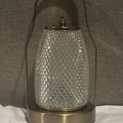 Antique-Style Gold & Crystal LED Handheld Lantern – Battery Operated