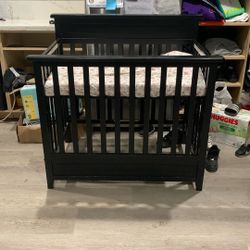 Dark Brown Baby Crib With Mattress $50
