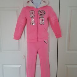 Girls hooded sweater and pants outfit, size 6