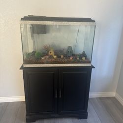 Fish Tank With Stand And SpongeBob Accessories 