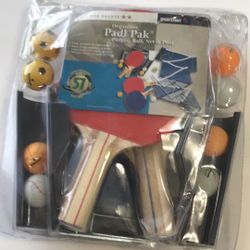 Padl Pak Sport Craft Complete Ping Pong Set Paddles Balls & Rack Storage