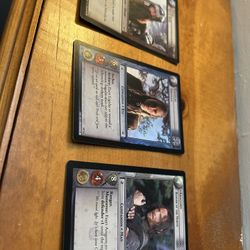 Set Of 3 Holographic Lord Of The Rings Trading Cards From The Early 2000’s 