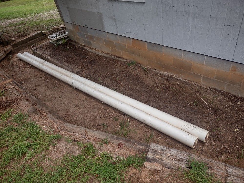 6" PVC Schedule 40 Pipe Twenty ft Long. 2 Pieces