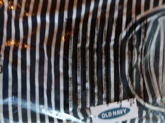 Old Navy Short Sleeves Striped T Shirt Black White Size Small