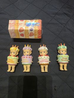 Authentic Sonny Angel Birthday Gift Series Lemon , Mint, Blueberry, Strawberry Shortcake Cake