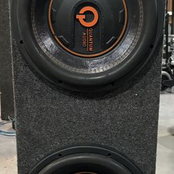 12 inch subs in box with amplifier hifonics