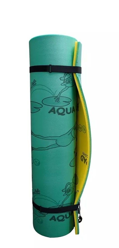 Aqua Lily Pad Water Mat Floating Foam Pad for Lake, Blue/Yellow