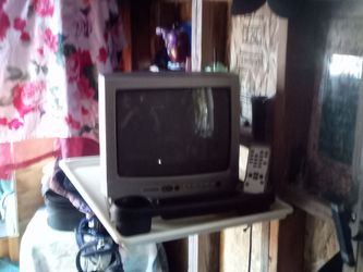 Small Sylvania CRT Television with Remote