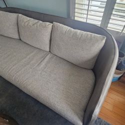  Crate & Barrel Coach (Leather Base  & Arms)