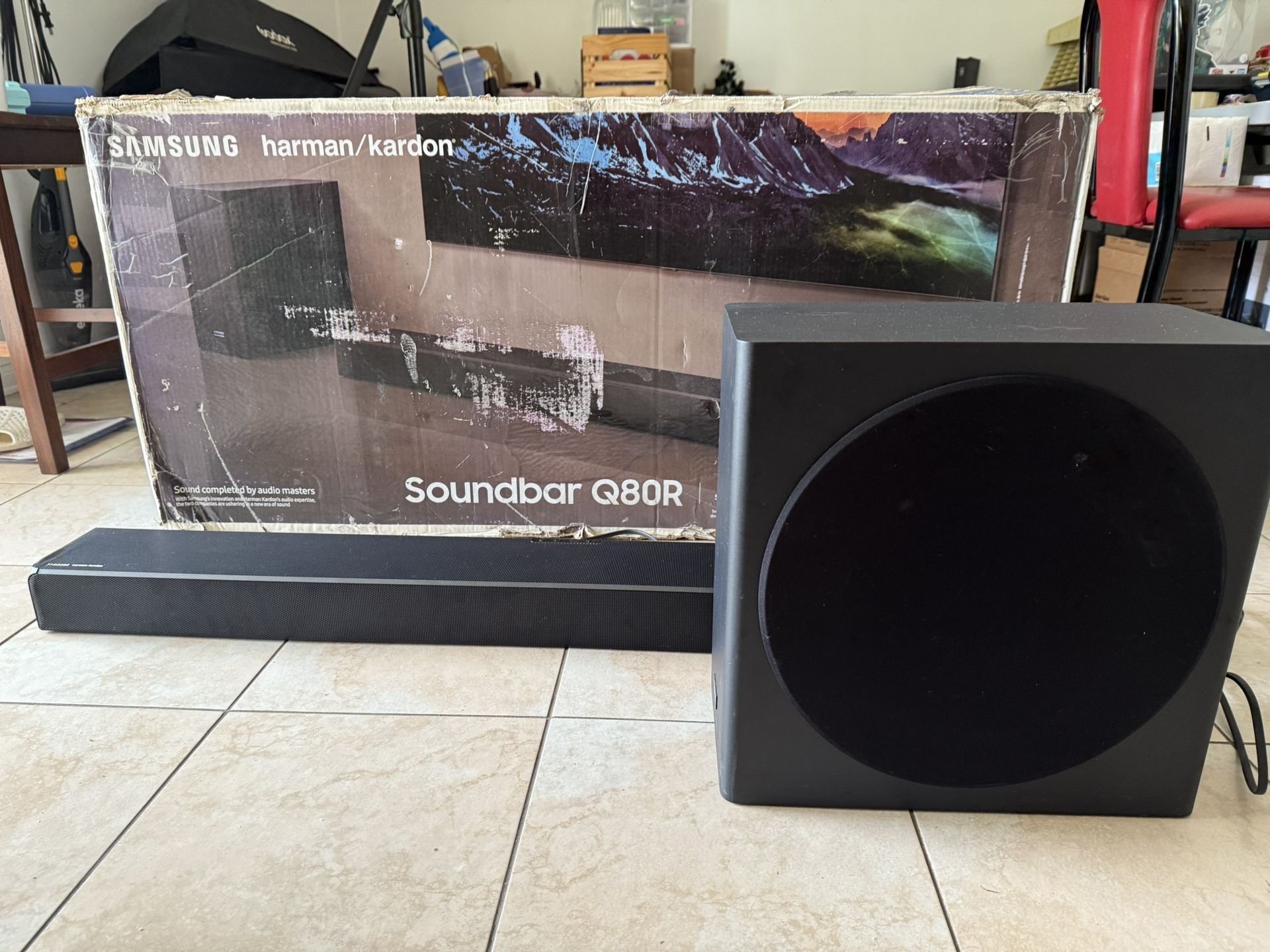 Speakers Soundbar Q80r Samsung HW Q80R Harman Kardon