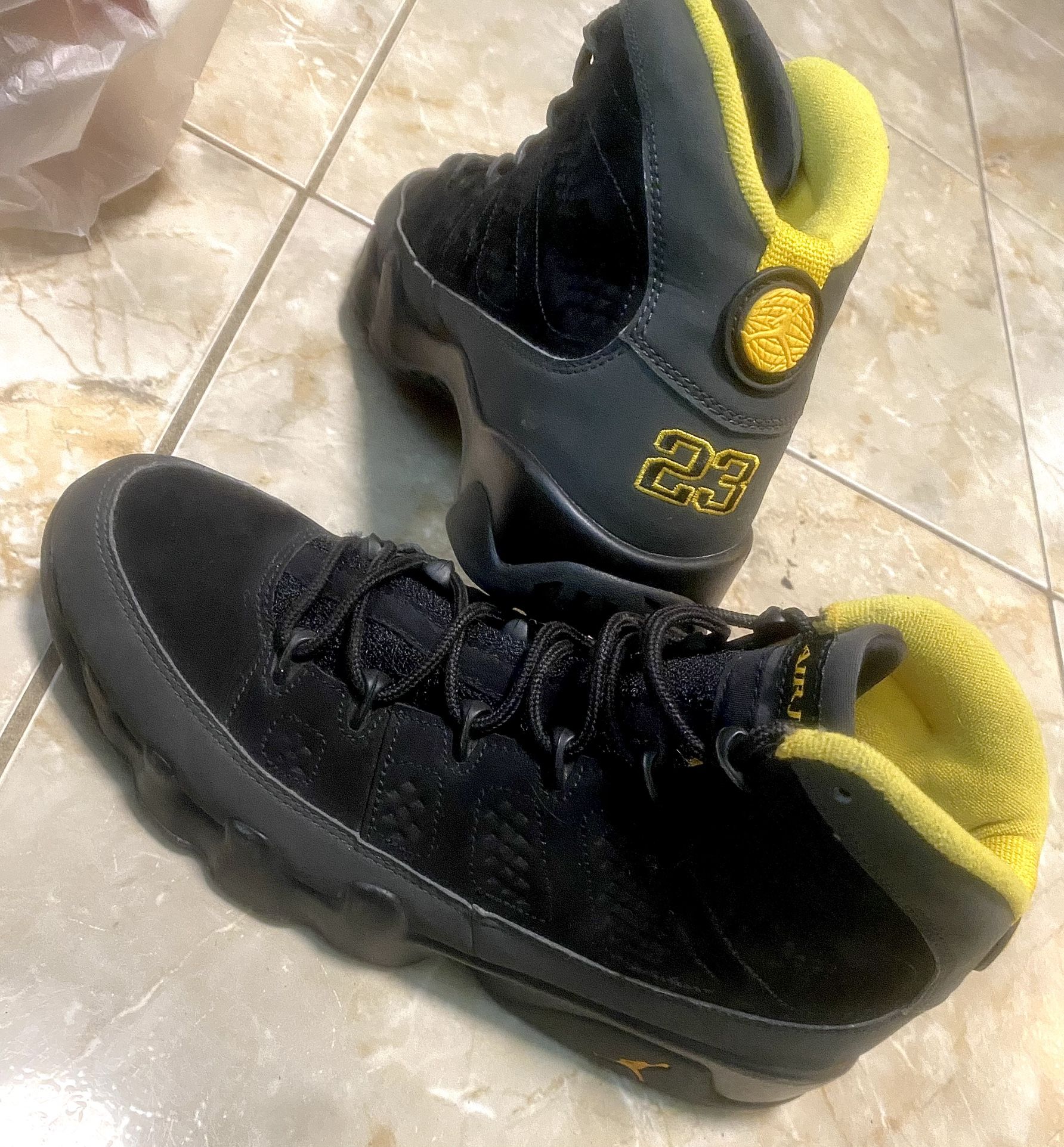 Jordan 9 Dark Charcoal University Gold Size 10 100 Authentic Only… by Used In Excellent Clean