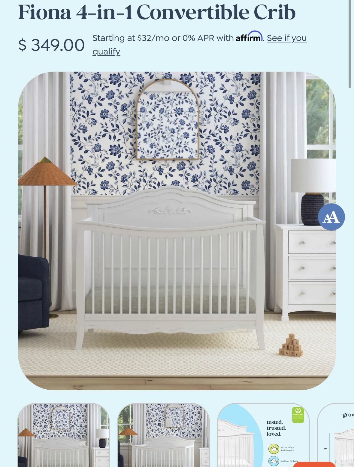 4-in-1 Convertible Crib