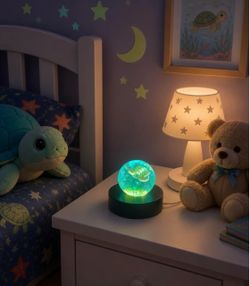 Hand made - Night Light- Ocean Under water Resin Sea Turtle-