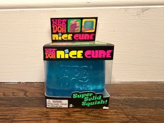 Schylling Nee Doh Needoh Nice Cube Blue Super Solid Squish