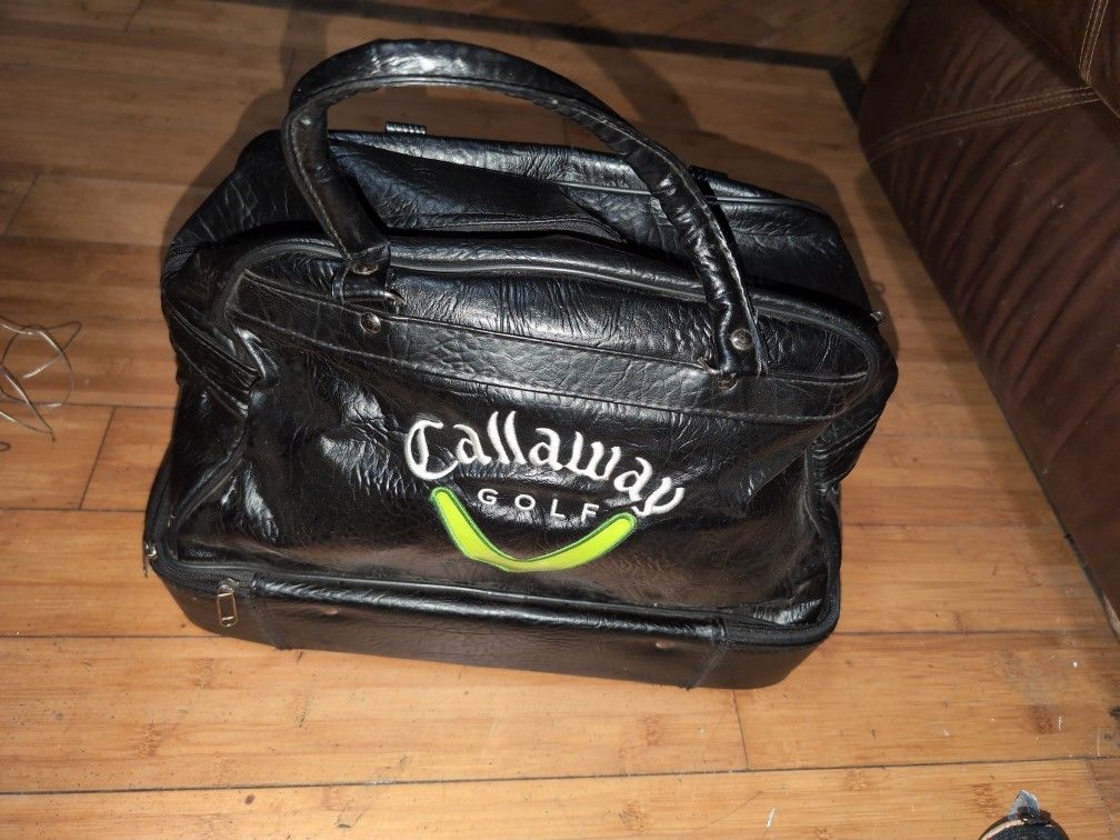 Vintage Callaway Golf Embroidered Lettered Travel Duffle Bag Handle Carry On