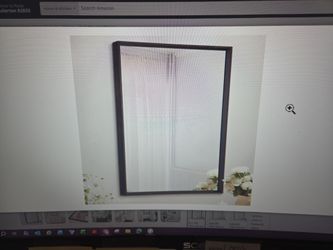 26x18 white metal bathroom mirror